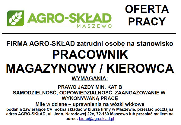 agro ogloszenie